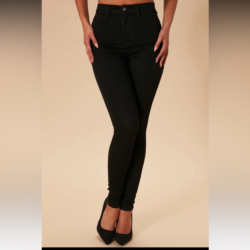 Fashion nova classic high waist skinny jeans black size 1X